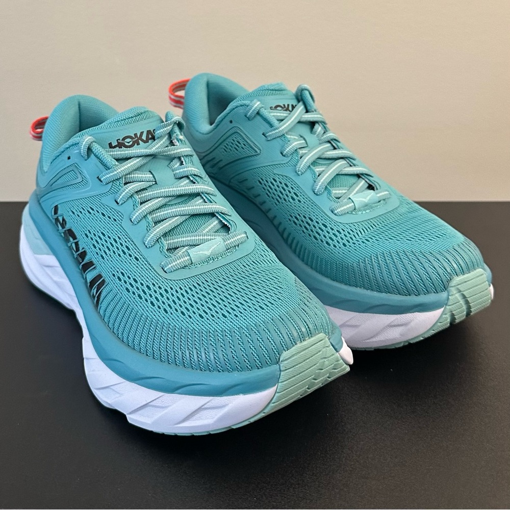 Hoka One One women’s aqua blue running shoes size 5 - Picture 2 of 7